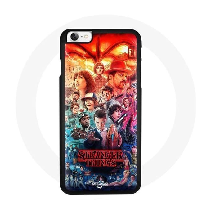 Coque pour Iphone 5 Stranger Things Teaser Saison 4 Affiche Personnages Art