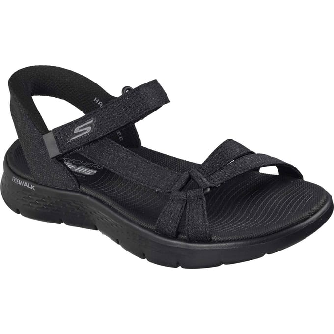 Skechers GO WALK Flex Illuminate Textiel Dames Zwart Standaard Sandalen