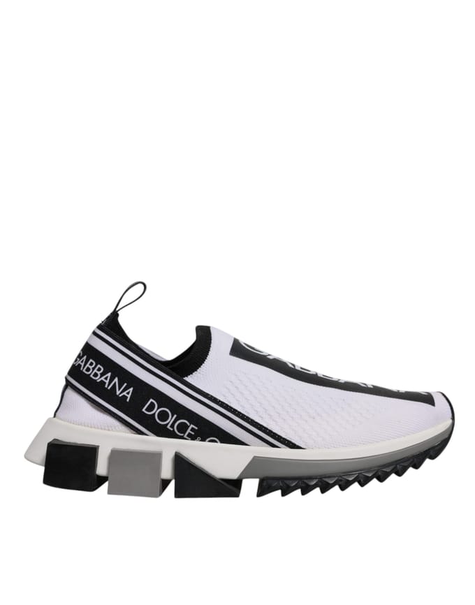 Dolce & Gabbana Zwarte Witte Slip On Sorrento Sneakers Schoenen