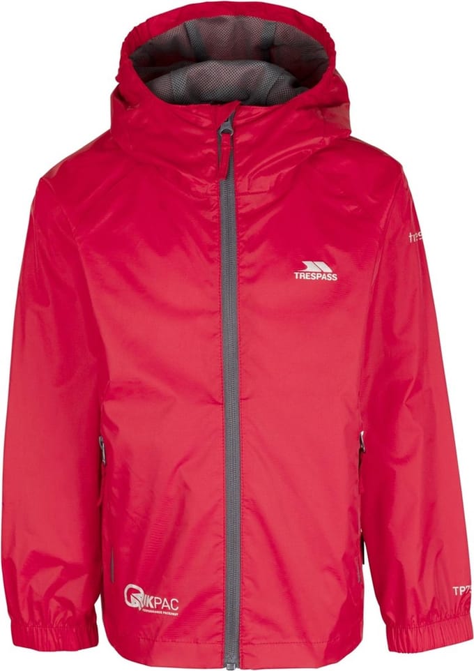 Trespass kinderregenjas Qikpac Jacket - Unisex opvouwbare jas Tp-75
