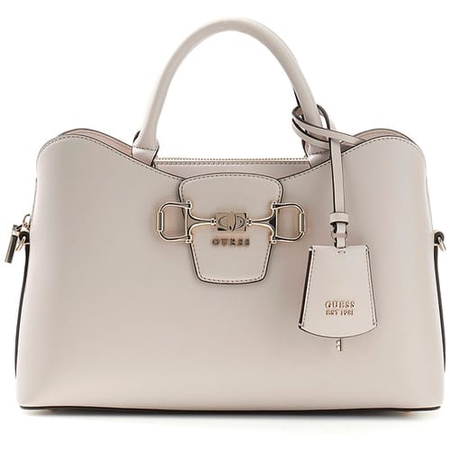 GUESS handtas schoudertas Janie Girlfriend Satchel Stone crème