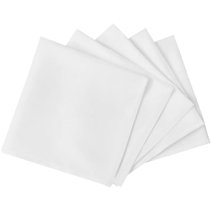 vidaXL - Servetten - wit - 10 - stuks - 50 - x - 50 - cm
