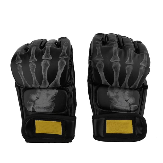 Halfvinger Vechtsport Boksen MMA Sparring Handschoenen Handbanden voor Sport black