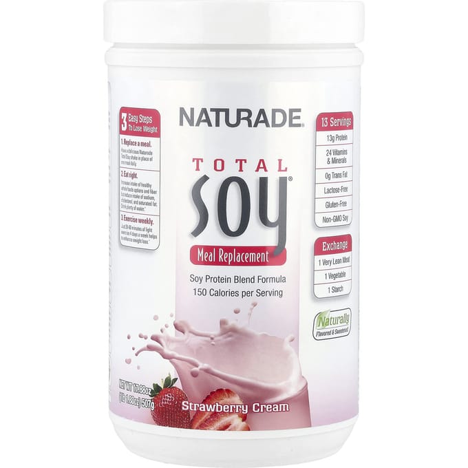 Total Soy®, Maaltijdvervanger, Aardbeienroom, 507G (1 pond 1,88 ons)