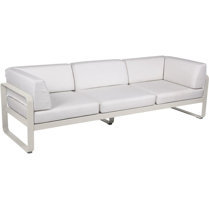 Fermob BELLEVIE club sofa 3 zits - A5 leemgrijs - 81 witgrijs