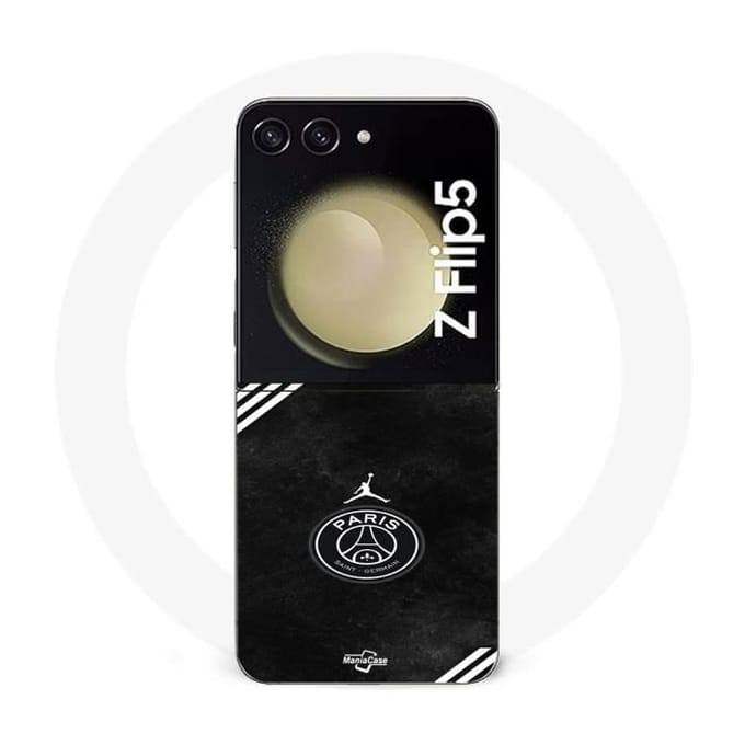 Coque - PSG Jordan - Galaxy Z Flip5 - Noir - Logo - Souple noir