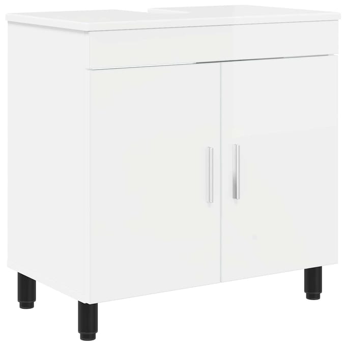 vidaXL - Badkamer - vaniteitsunit - Hoogglans - Wit - 60 - x - 35 - x - 60 - cm