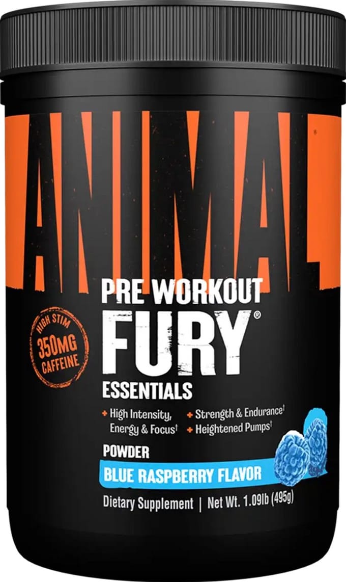 Universal Nutrition Animal Fury (30 serv) Blue Raspberry - Pre-Workout - Pre-Workout Booster