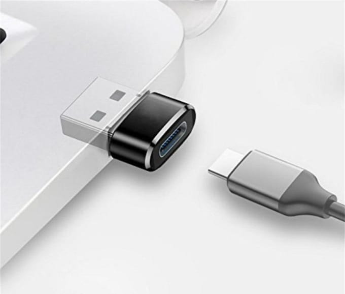 USB 3.0 Type A naar USB 3.1 Type C - USB aansluiting - USB-C naar USB 3.0 - Laptop adapter - Adapter - Zwart - Universeel - van Heble®