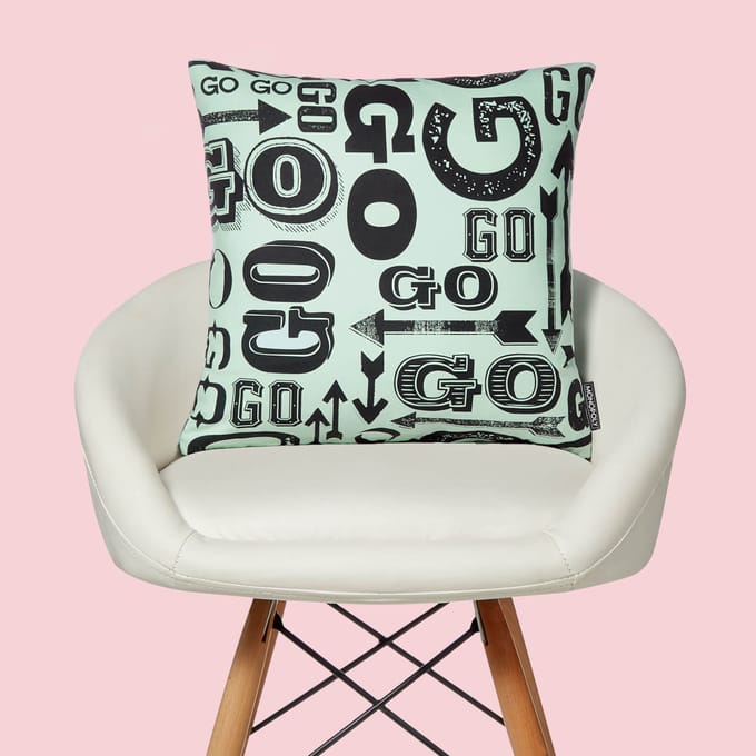 Monopoly Go! Letterpress Square Cushion - 60x60cm - Soft Touch