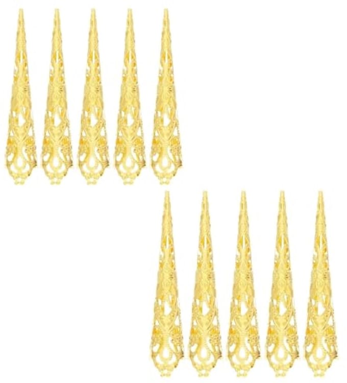 Metaal Vingernageltips voor Cosplay - 10 Stuks in Goud