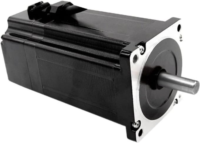 Stappenmotor - Remmotor Motoreenheid - Precisie Beweging - Open-loop Controle - 86MM Flens - Zwart