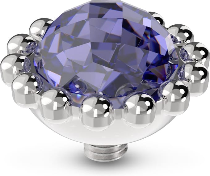 Melano Twisted Bali Facet Steentje Lavender Zilver