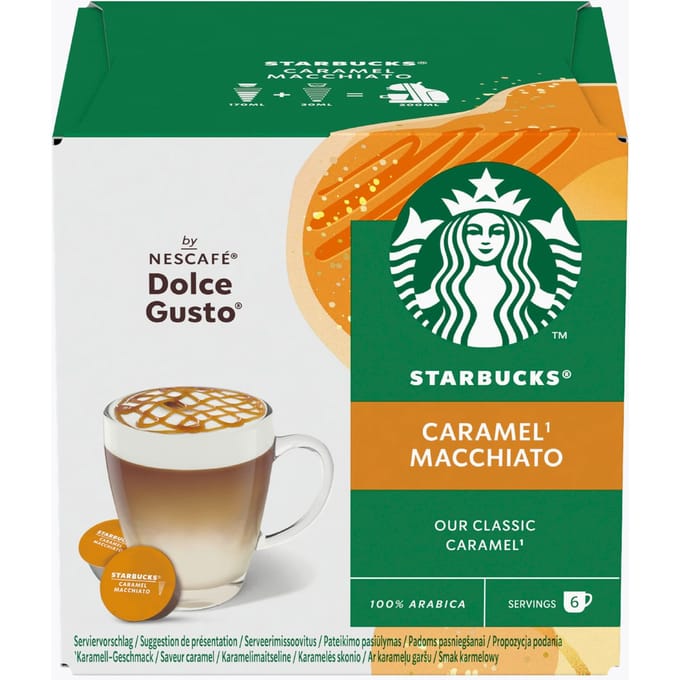 STARBUCKS® NESCAFÉ® Dolce Gusto® Caramel Macchiato | 12 capsules | Romige melkschuim koffiespecialiteit voor Nescafé Dolce Gusto machines