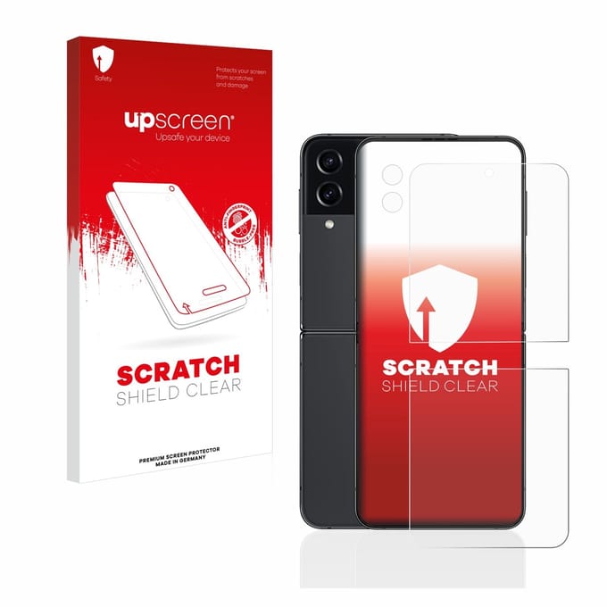 upscreen - Screenprotector voor Samsung Galaxy Z Flip 4 (Voor+Camera) - Folie Beschermfolie transparant