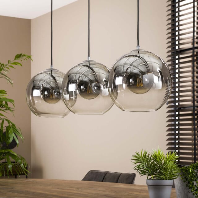 Hoyz Hoyz hanglamp bubble shaded 3 lampen industrieel