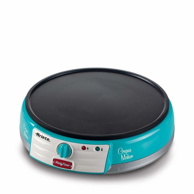 Ariete 0202/01 Pannenkoekenmaker - Crêpemaker - 30 centimeter - Regelbare thermostaat - Inclusief Accessoires - blauw