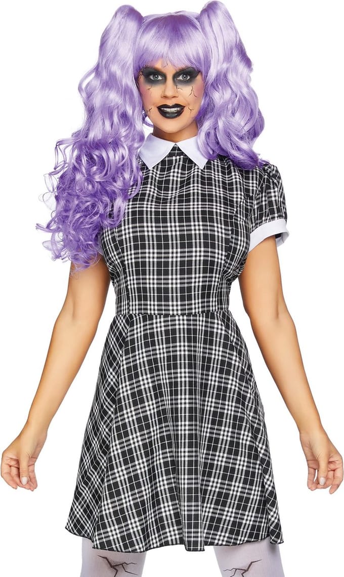 Damesjurk Leg Avenue Plaid Babydoll