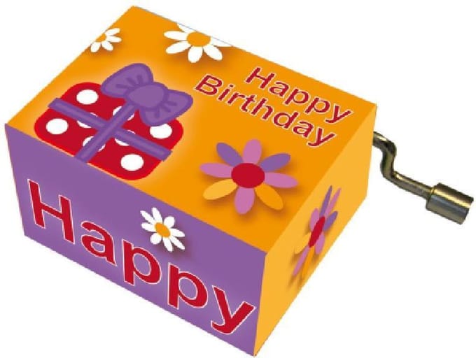 Fridolin muziekdoosje Happy Birthday - parcels and blossoms