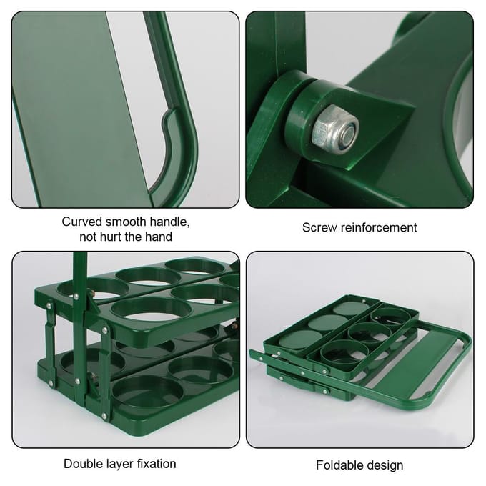 Durable pliable 6 Pack casier à vin tasse organisateur barre boisson affichage panier réutilisable boisson Caddy support bière bouteille transporteur vert