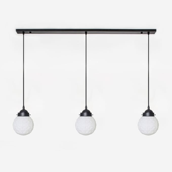 3 x Arcade lampen aan plafondbalk Moonlight - Art Deco Trade