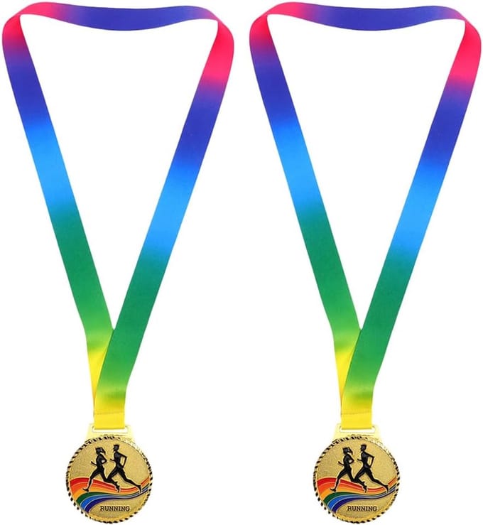 Hardloopmedailles - Sportprijzen - Wedstrijden Belonen - Duurzame Zinklegering - 50cm - Goud