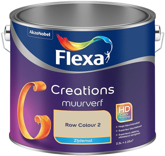 Flexa - Creations Muurverf Zijdemat - Raw Colour 2 - Mengverf - 2,5 L