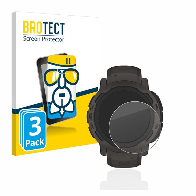 Screenprotector 3 Stuks voor Garmin Instinct 2 / 2 Solar Beschermglas transparant