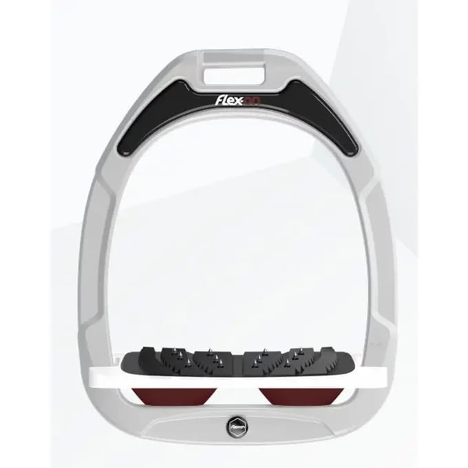 Ultra Grip Verstelbare stijgbeugels Wit/Wit/Bordeaux Flex-On Green Composite