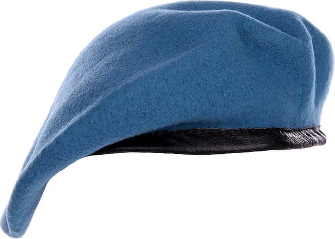 Soldaten baret VN blauw 59 cm