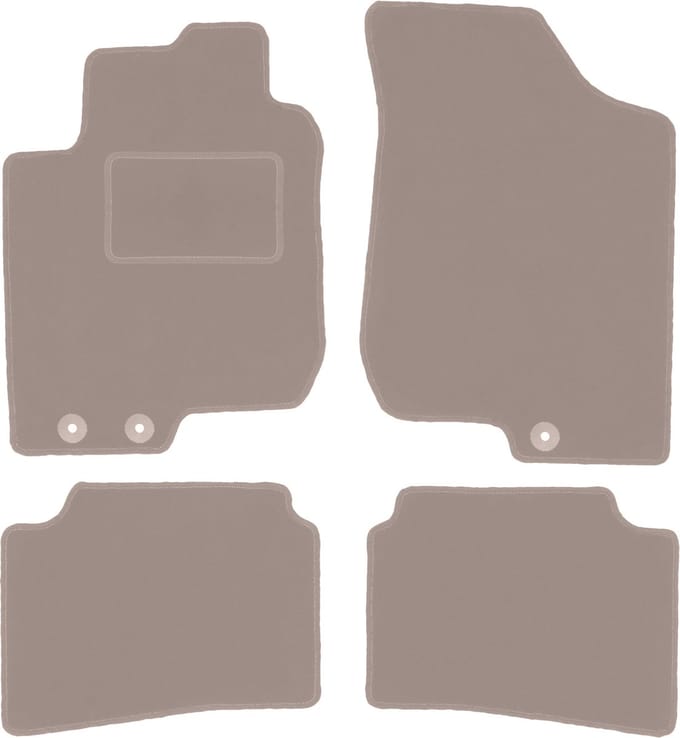 Beige veloursmatten voor: Kia Cee`d I hatchback, SW, stationwagen, coupé (2006-2012)