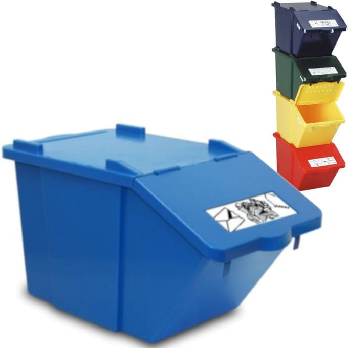 Meva FILMOP 3667A - Afvalbak - 45L - Blauw - Stapelbaar