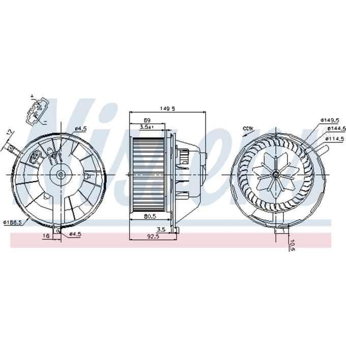 Binnenventilator NISSENS 87144