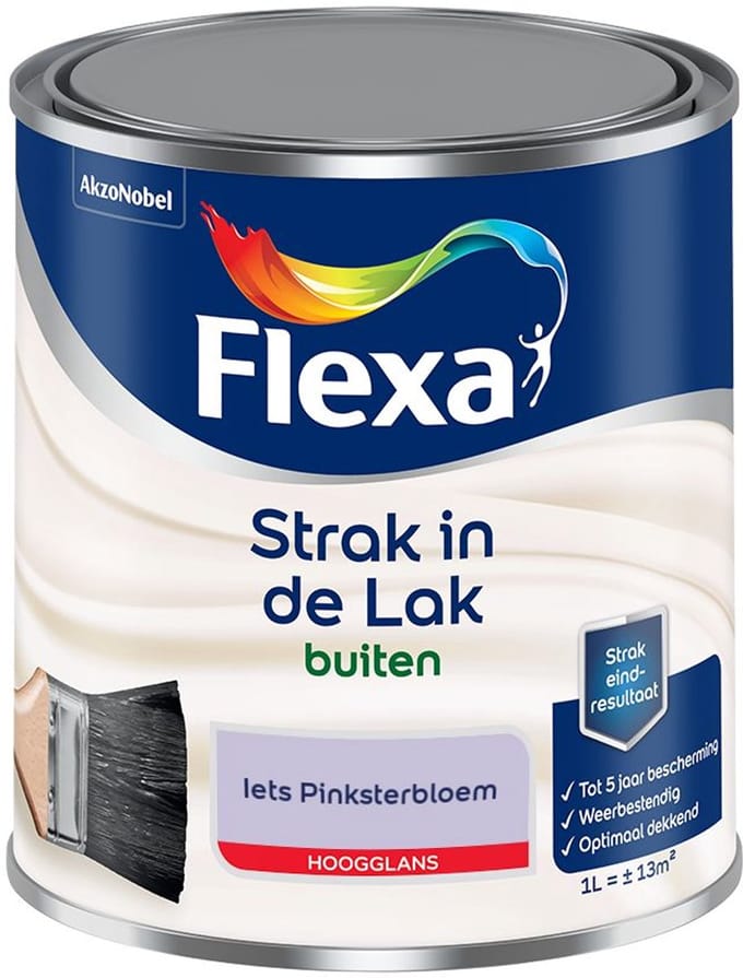 Flexa - Strak In De Lak Buitenlak Hoogglans - Iets Pinksterbloem - Mengverf - 1 L