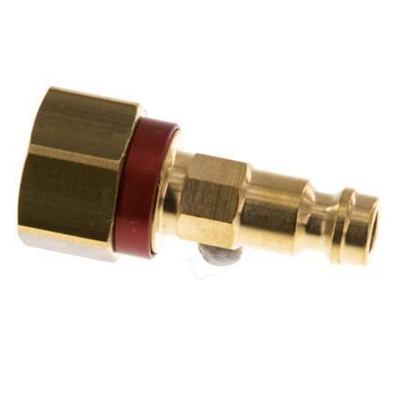 Messing DN 5 Rood-Coded Luchtkoppeling Insteeknippel G 1/4 inch Binnendraad