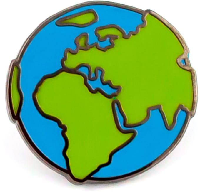 PINETS Wereldbol Speld - Stijlvolle Mode Accessoire