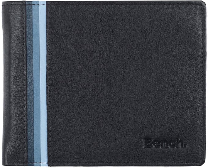 Bench Portemonnee RFID Leer 11 cm - Jongens - Horizontaal - schwarz