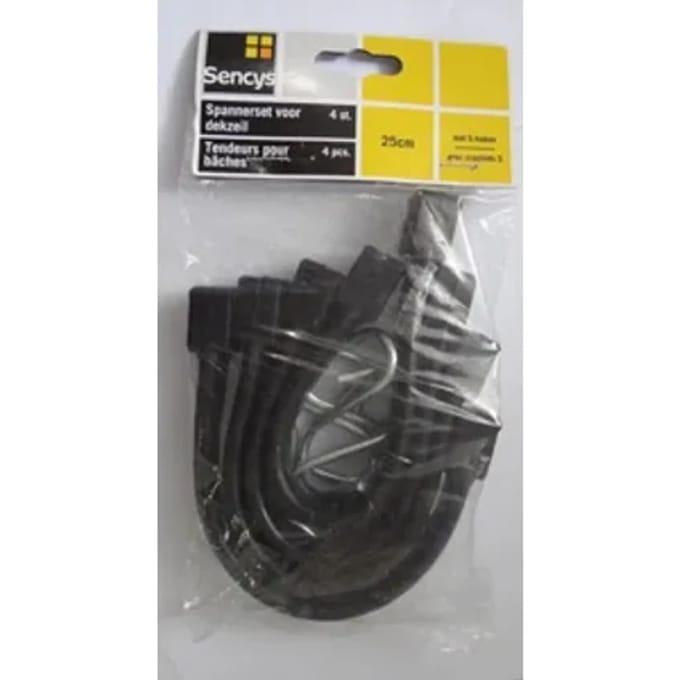 Sencys Spannerset Voor Dekzeil 25cm – 4 Stuks