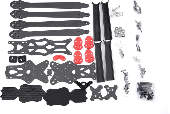 Drone Frame - Koolstofvezel Frame - FPV Racing - Versterkte Arm Constructie - 5 Inch Wielbasis - Zwart