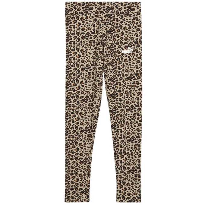 Puma Meisjes Legging met Luipaardprint (Amandel)