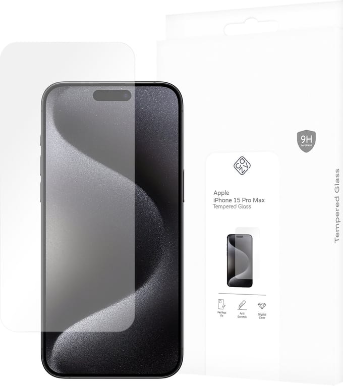 Cazy screenprotector geschikt voor iPhone 15 Pro Max - Screenprotector Gehard Glas