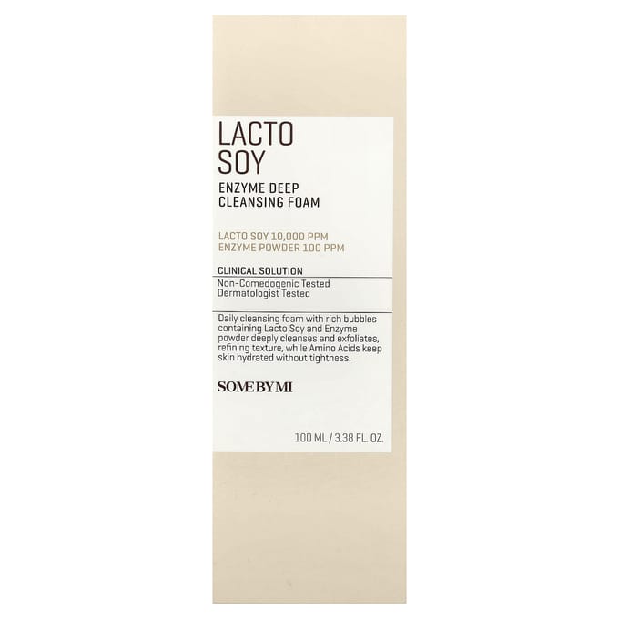 SOME BY MI, Lacto-Soja, Enzym Diep Reinigend Schuim, 100ml (3,38 fl oz)