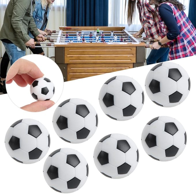 8 stuks Mini Tafelvoetbalballen 32 mm Kinderen Voetbaltafel Spelmachine Accessoire white