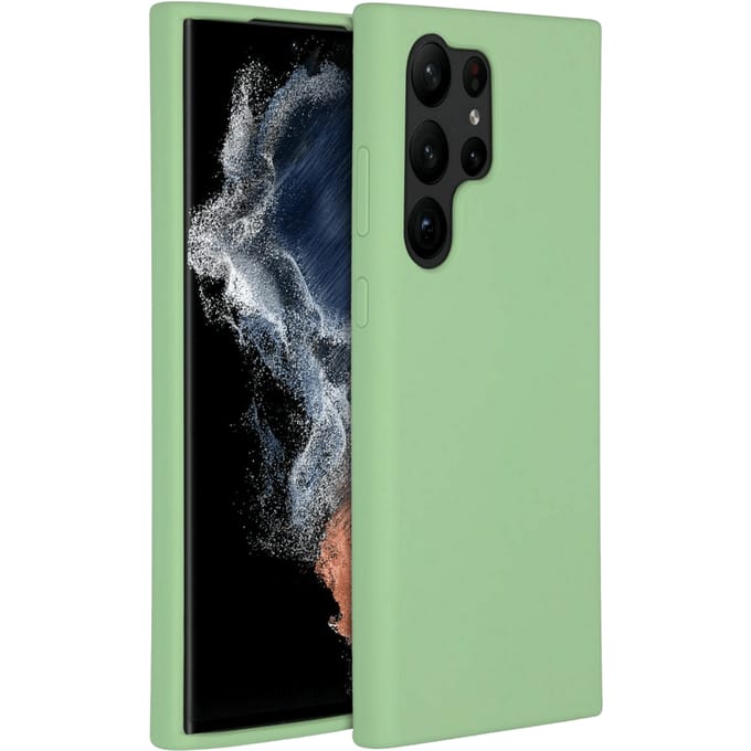 Accezz Galaxy S23 Ultra Liquid Siliconen Hoesje Groen