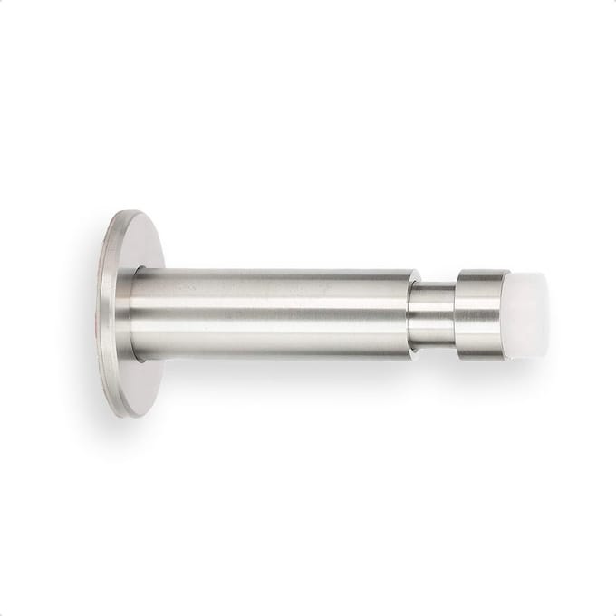 Uitschuifbare Deurstopper - Deurdemper Roestvrijstaal - Bescherming Deuren Muren - Dubbele Installatie Opties - 90-130mm - Wit