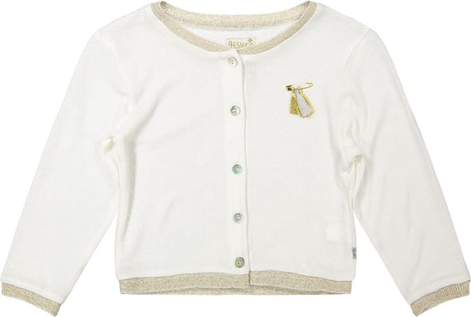 Rumbl Royal - Cardigan - Offwhite/goud - maat 152/158