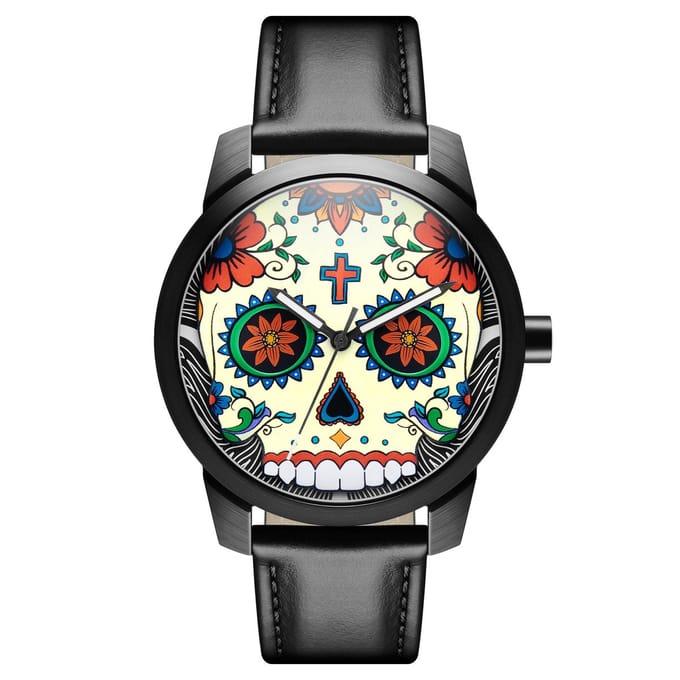 Todos | Dag van de Doden-Horloge met Kleurrijke Schedel