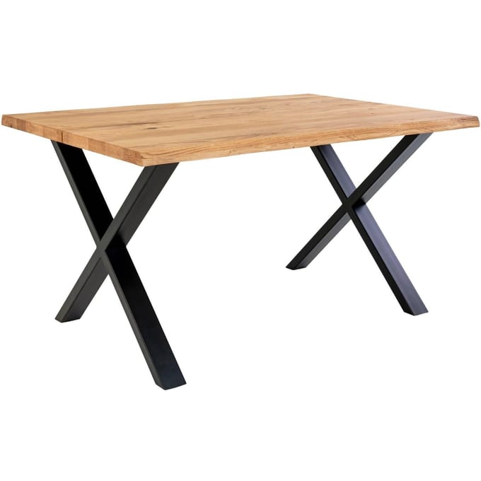 Eettafel, geolied eiken met gegolfde rand House Nordic Toulon