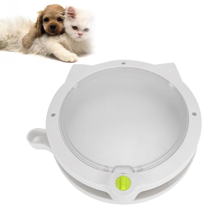 Plastic Katten Vorm Deur Benodigdheden Accessoire Huisdieren In/Uit Vrij Draai Schakelaar Wit white