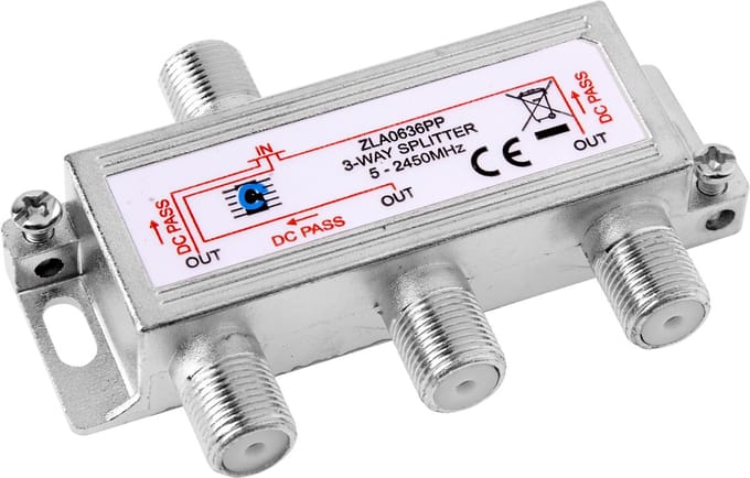 Cabletech Satelliet Splitter - 3-weg Splitter - 5-2450MHz
